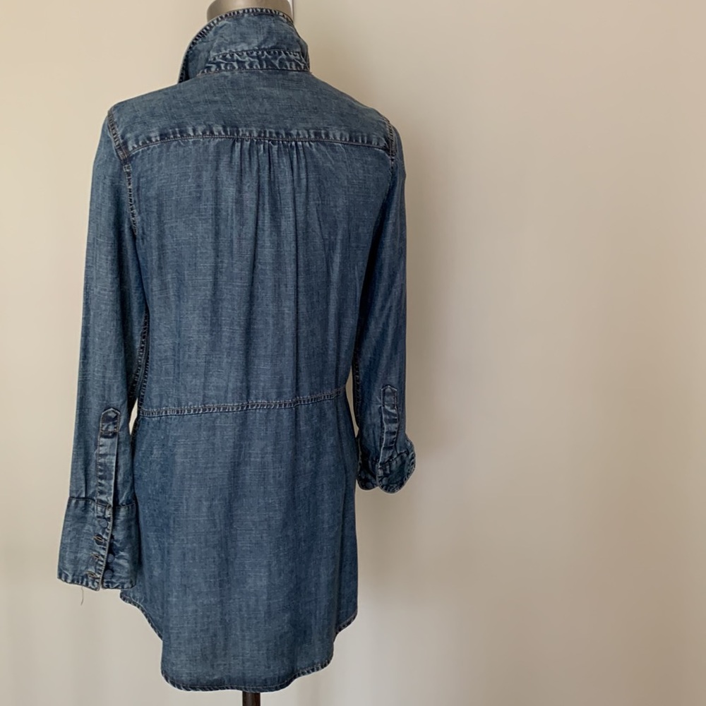 Soft Surroundings embroidered jean shirt - Picture 5 of 11